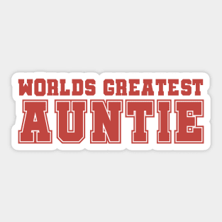 Worlds Greatest Auntie Sticker